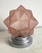 jaren 30 art deco plafondlamp met stervormige roze glaskap, Ophalen of Verzenden