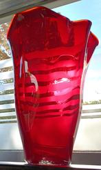 Wijnrode Fazzoletto vaas jaren 70 -Italië -kerst decoratie ?, Verzenden