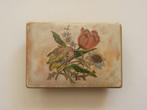 Fraaie email emaille dekseldoos bloemdecor Hollands ca. 1960, Ophalen of Verzenden