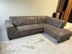 Mooie micoleder hoekbank – professioneel gereinigd, ., Hoekbank, Ophalen of Verzenden, Zo goed als nieuw