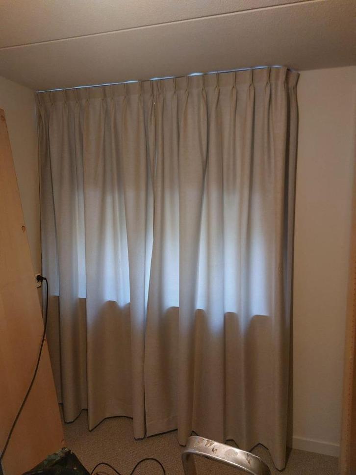 3.) Semi verduisterende gordijnen 244.2 h x 185 b, Huis en Inrichting, Stoffering | Gordijnen en Lamellen, Nieuw, 200 cm of meer