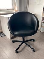 Bureaustoel IKEA SKRUVSTA zwart (leer), Huis en Inrichting, Bureaustoelen, Ophalen, Gebruikt, Zwart
