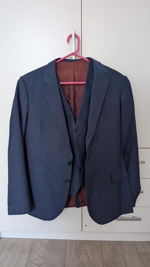 Blauw 3-delig Pak | 3-piece Suit, Kleding | Heren, Kostuums en Colberts, Zo goed als nieuw, Maat 48/50 (M), Blauw, Ophalen