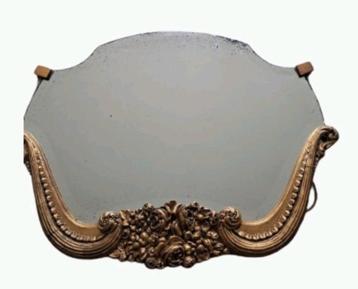 Aparte Chique Klassieke Barok geslepen Vergulde spiegel oud