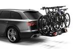 Te huur: Thule velospace 939 inc uitbreiding voor 4e fiets, Ophalen, 3 fietsen of meer, Trekhaakdrager, Brede banden