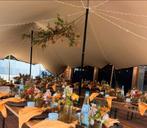Stretchtent 10,5 x 19 meter, zandkleur, complete set, Tuin en Terras, Partytenten, Ophalen, Nieuw, 8 meter of meer, 6 meter of meer
