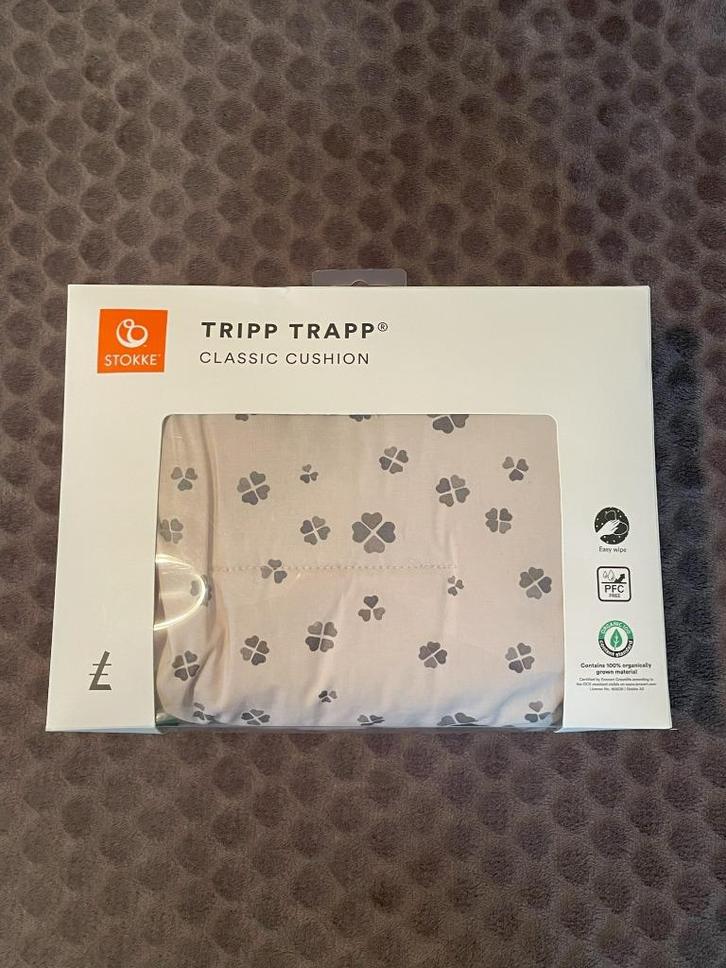 Stokke Tripp Trapp kussenset (lucky grey), Kinderen en Baby's, Kinderstoelen, Gebruikt, Meegroeistoel, Ophalen of Verzenden
