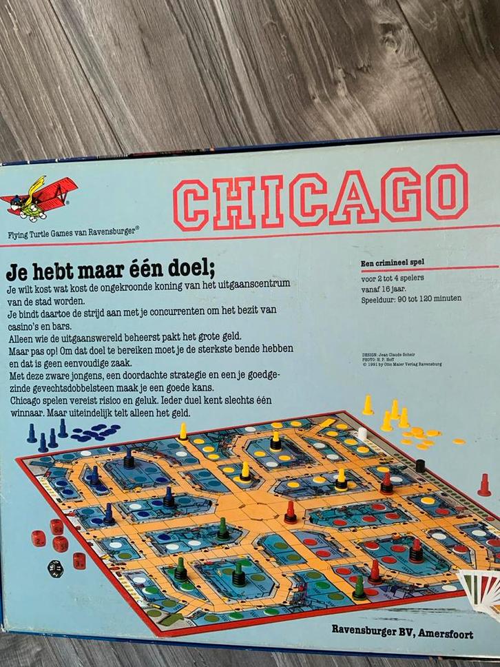 Chicago Bordspel - Ravensburger, Hobby en Vrije tijd, Gezelschapsspellen | Bordspellen, Gebruikt, Drie of vier spelers, Ophalen