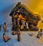 Kerststal met 11 losse beelden, Ophalen of Verzenden, Gebruikt