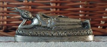 Liggende Boeddha,Thaise Buddha Verzilverd-brons,Thailand,,,, beschikbaar voor biedingen