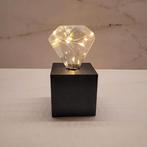 Tafellampje zwart op 3xAAA (excl) batt. 20x10x10 cm (hxbxd), Huis en Inrichting, Lampen | Tafellampen, Ophalen, Zo goed als nieuw