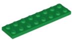 Lego plaatjes/ plates 2x8 groen 3 stuks, Ophalen of Verzenden, Gebruikt, Losse stenen, Lego