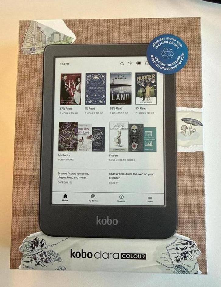 Rakuten Kobo Clara Colour, Computers en Software, E-readers, Nieuw, Bluetooth, Touchscreen, Ophalen of Verzenden