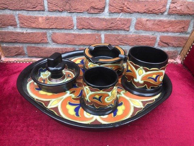 antieke plateelset, Arnhem Gelria, Antiek en Kunst, Curiosa en Brocante, Ophalen of Verzenden