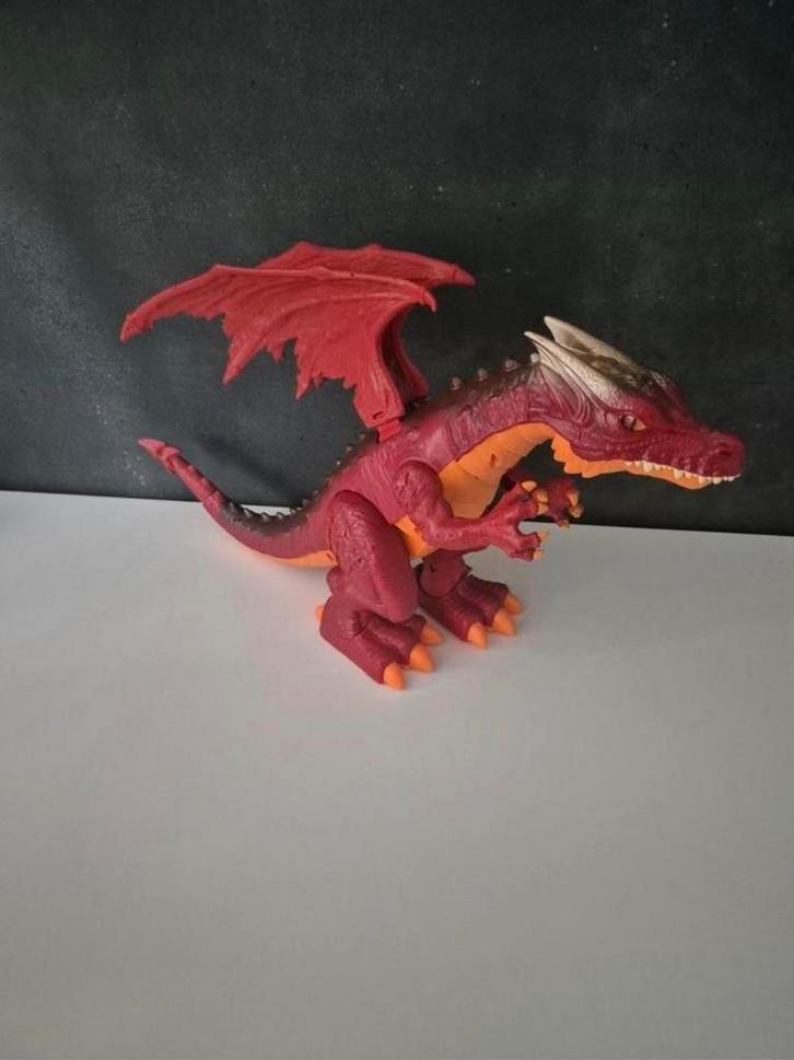 Robo Alive Draak Rood & Blauw, Kinderen en Baby's, Speelgoed | Actiefiguren, Gebruikt, Ophalen of Verzenden