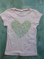 T-shirt roze hart maat 110 shirt korte mouw, Ophalen of Verzenden, Gebruikt, Meisje, Shirt of Longsleeve
