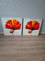 2x canvas schilderijen op doek, Ophalen, Zo goed als nieuw, Schilderij, 75 cm of meer