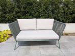 Intratuin Wicker Iris groen loungebank, Tuin en Terras, Zo goed als nieuw, Loungeset, Wicker, Bank