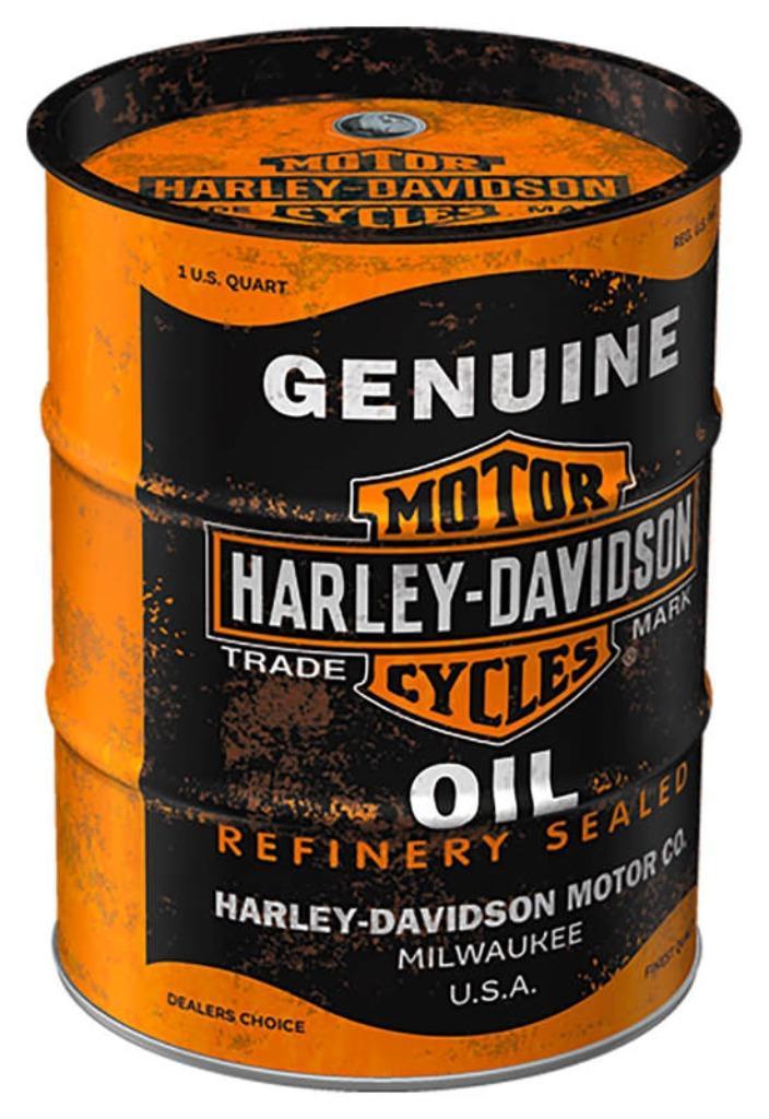 Harley Davidson spaarblik geld blik spaarpot, Verzamelen, Spaarpotten, Nieuw, Vervoermiddel, Metaal of Blik, Verzenden