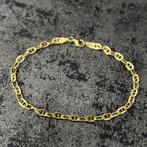 14 karaat gouden armband flat magnum schakel, Ophalen of Verzenden, Nieuw, Goud