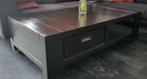 Donkerbruine salontafel eikenhout zo goed als nieuw!, Eikenhout, Ophalen of Verzenden, Zo goed als nieuw, Minder dan 50 cm