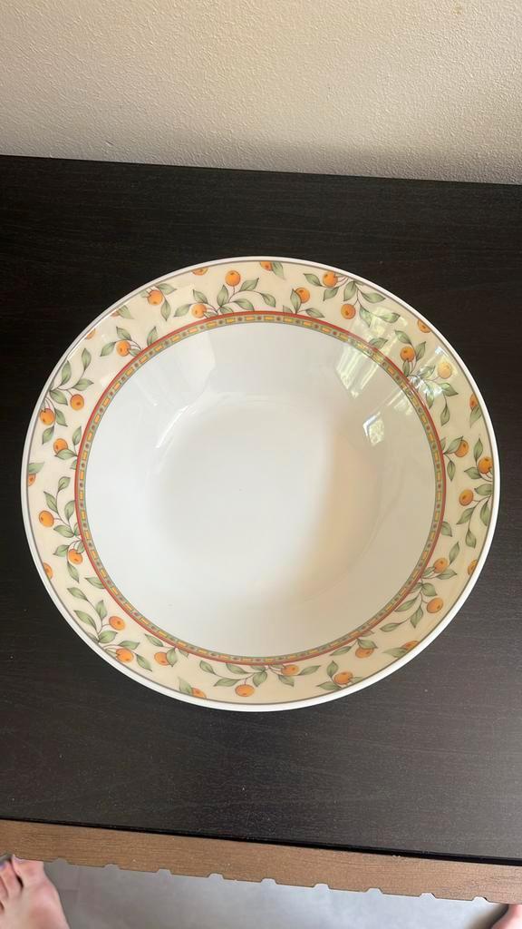 Koffietijd! Art Design schaal – sinaasappelmotief, Antiek en Kunst, Antiek | Schalen, Ophalen of Verzenden