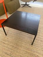 Salontafel 60x60x33cm Zwart Frame Donkerbruin Houten Blad, Huis en Inrichting, Ophalen, Gebruikt, 50 tot 100 cm, Vierkant