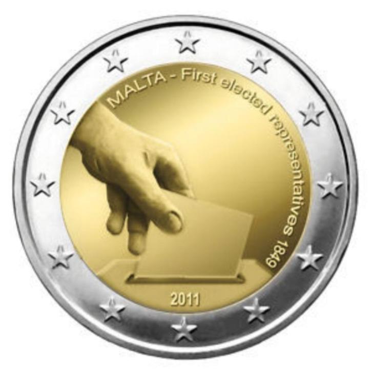 2 Euro Malta 2011 - Eerste Verkiezing van 1849 - UNC, Postzegels en Munten, Munten | Europa | Euromunten, Losse munt, 2 euro, Malta
