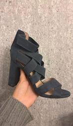 blauwe hakken sandalen heels, Verzenden, Zo goed als nieuw, Blauw, Sandalen of Muiltjes