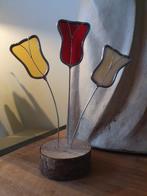 Glas in lood tulpen, 3 stuks, Ophalen of Verzenden, Nieuw, Binnen