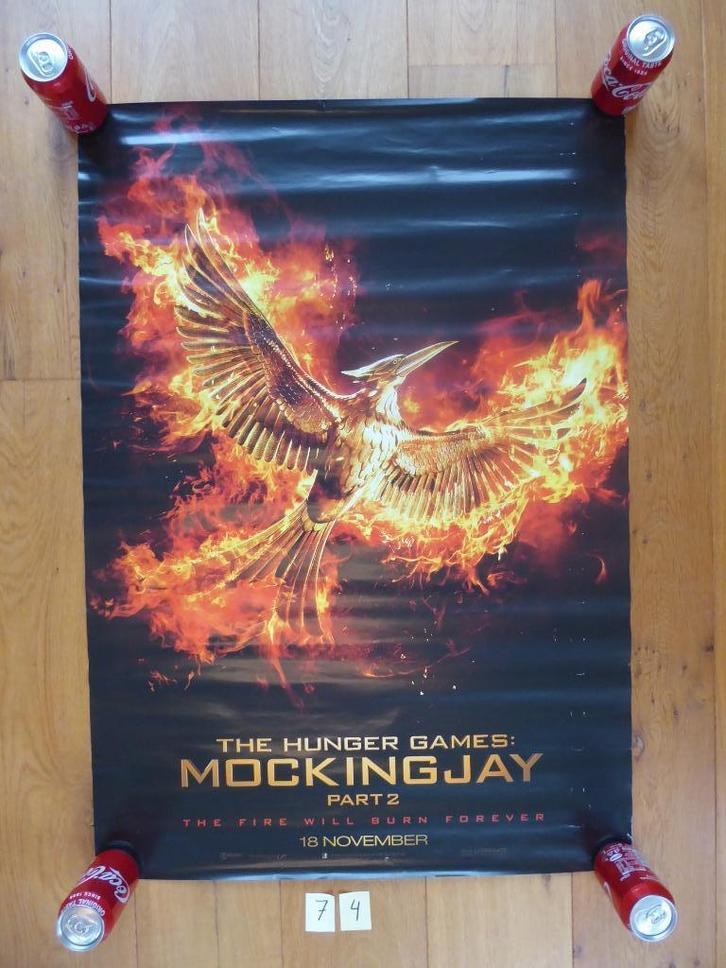 #04 Poster film The Hunger Games: Mockingjay, Verzamelen, Posters, Zo goed als nieuw, Film en Tv, A1 t/m A3, Ophalen of Verzenden