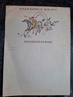 Blanco oud gelukstelegram PTT, Ophalen of Verzenden, Gebruikt