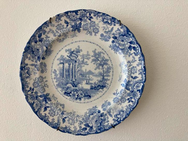 Drie Wandbordjes Tidmarsh & Brown, Blauw Wit, Antiek en Kunst, Antiek | Wandborden en Tegels, Ophalen