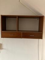 Jaren 70 wandkastje nachtkastje verlichting teak PMC, Antiek en Kunst, Antiek | Meubels | Kasten, Ophalen