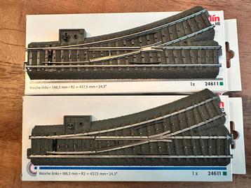 Marklin 24611 C-rails Wissel Links - Zo Goed Als Nieuw beschikbaar voor biedingen