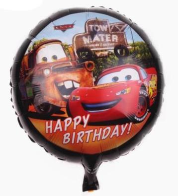 Ronde CARS Happy Birthday BALLONNEN! beschikbaar voor biedingen