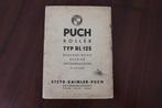 Puch RL 125 Roller 1954 betriebs anleitung scooter, Ophalen of Verzenden, Overige merken