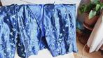 Geborduurd jasje glansstof blauw, Maat 38/40 (M), Overige typen, Blauw, Ophalen of Verzenden