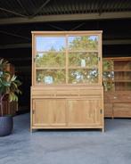 Greeploze Schoolkast | Winkelkast | Vitrinekast teak #2033, 200 cm of meer, 150 tot 200 cm, Ophalen of Verzenden, Teakhout