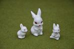 3 vintage porseleinen haasjes moeder met kleintjes Vaga Inte, Antiek en Kunst, Ophalen of Verzenden