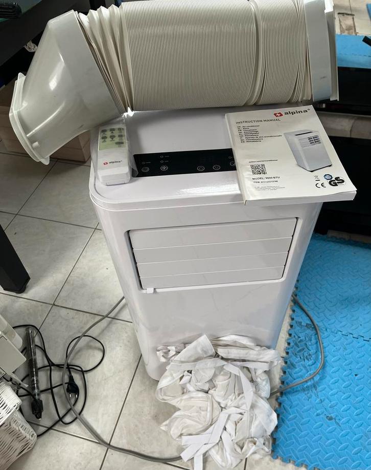 Alpina Mobiele Airco (9000BTU) - Zo goed als nieuw, Witgoed en Apparatuur, Airco's, Zo goed als nieuw, Mobiele airco, Minder dan 60 m³