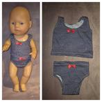 Ondergoed setje donkerblauw voor 43cm pop, Kinderen en Baby's, Speelgoed | Poppen, Ophalen of Verzenden, Nieuw, Babypop