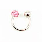 RVS Hoefijzer Piercing Neus Septum Tragus Helix + Lichtroze, Staal, Birgitta-Gracht 33, 6465 EL Kerkrade, Nederland, Verzenden