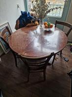 Vintage Ronde Eettafel met Stoelen, Huis en Inrichting, Tafels | Eettafels, Ophalen, Gebruikt, Rond, 100 tot 150 cm