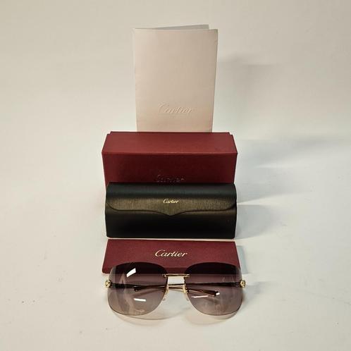 Cartier Panthère de Cartier CT0266S 003 115, Sieraden, Tassen en Uiterlijk, Zonnebrillen en Brillen | Dames, Zo goed als nieuw