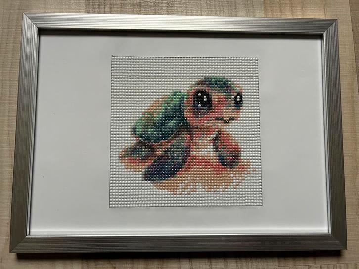 Schilderij schildpad, Huis en Inrichting, Woonaccessoires | Lijsten, Nieuw, Minder dan 50 cm, Hout, Ophalen of Verzenden