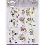 Precious Marieke Purple Passion Purple Violets 3D knipvel A4, ., Nieuw, Ophalen of Verzenden, .