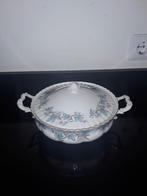 Chique engelse porseleinen dekschaal met klimopblaadjes, Verzenden, Overige stijlen, Porselein, Schaal of Schalen