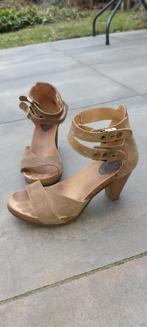 Suede open pumps Scholl maat 38 izgs, Scholl, Bruin, Ophalen of Verzenden, Zo goed als nieuw