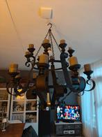 Robuuste kroonluchter landelijk/klassiek, industrieel tint, 50 tot 75 cm, Ophalen of Verzenden, Zo goed als nieuw, Metaal